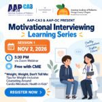 Motivational Interviewing Learning Series: November 2, 2026 at 5:30 PM via Zoom. Free with CME.